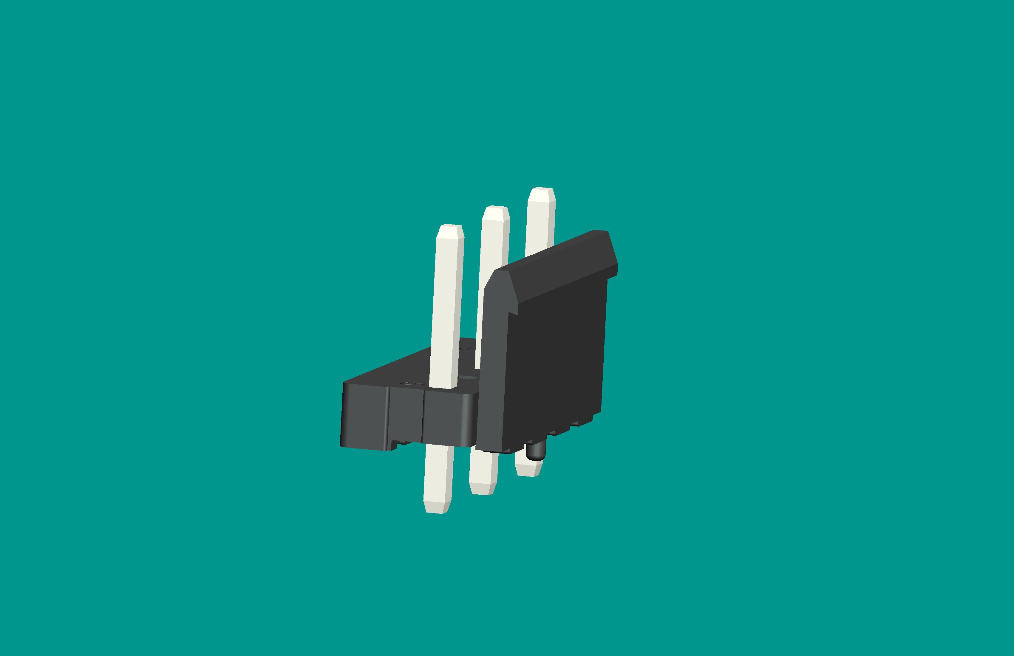 VH-5A3D1（半包防呆柱D1型）立式針座黑色/高灼熱絲(缺第2、4針)