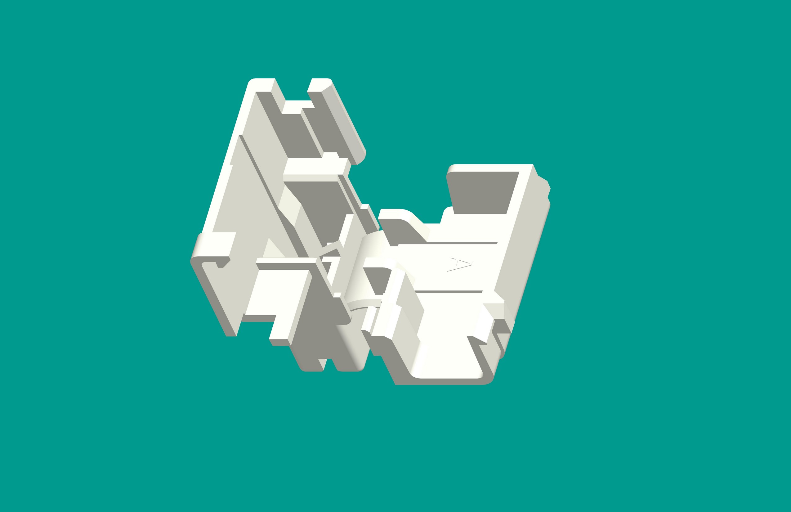 250旗型帶鎖1孔塑件本色-高灼熱絲